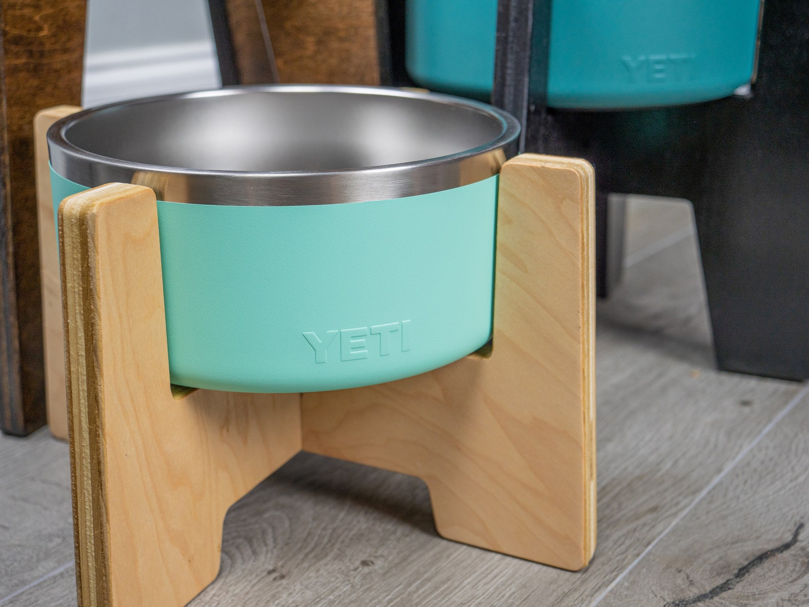 Yeti Raised Dog Bowl Stand Elevated Pet Bowl Feeder Etsy