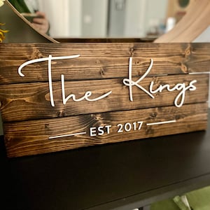 Personalized Wood Sign || Last Name Sign || Wedding Gift || Housewarming Gift || Realtor Gift || Family Name Sign **Free Shipping**