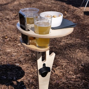 Portable Beer Table Backyard Entertainment Beach Camping Folding Outdoor Concert Cocktail FREE ENGRAVING Free Shipping image 6