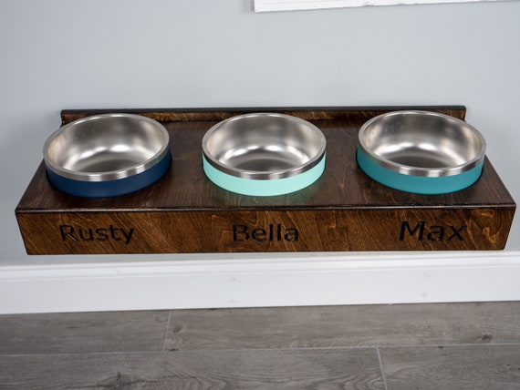 Wall Mounted Dog Bowl Shelf For 2qt Bowls - Heavy Duty Floating Feeder, Made In USA, Easy Install - View #8