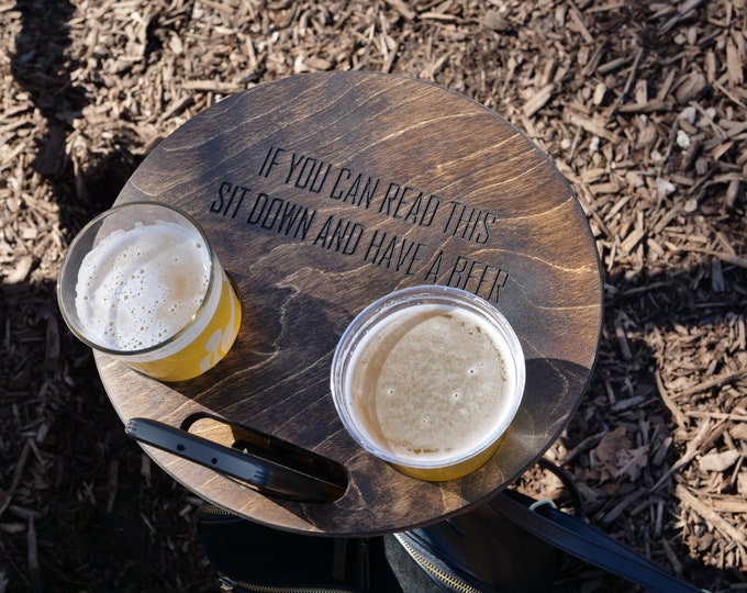 Housewarming Gift for Backyard Lovers || Beach Camping || Folding Outdoor || Beer Table || FREE ENGRAVING **Free Shipping**