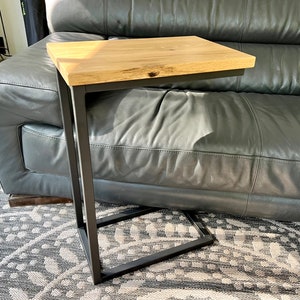 C Table || Laptop Table ||  Sofa Table **Free Shipping**Made to Order* Solid Oak