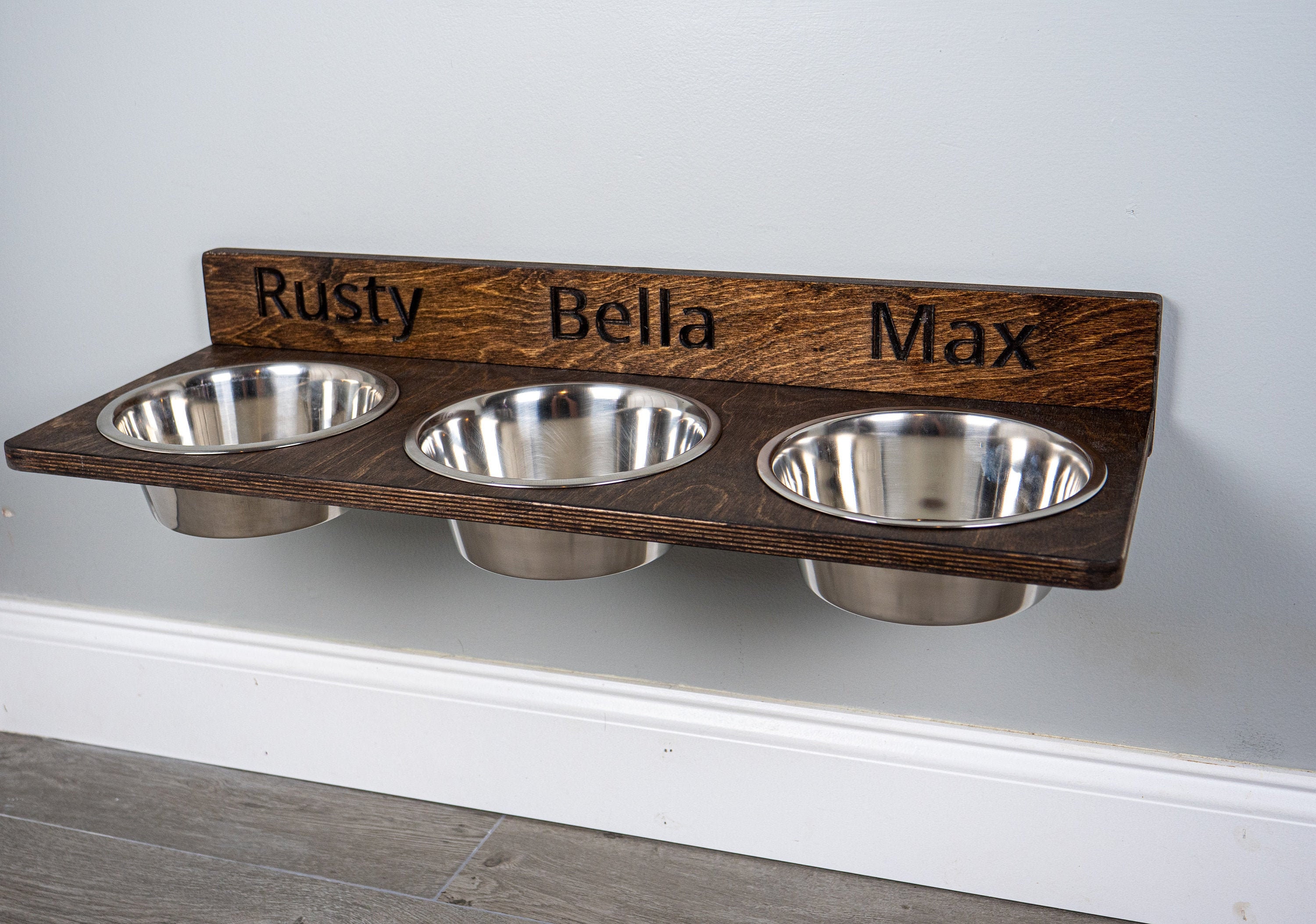 Modern Raised Dog Bowl Stand - Bowls Included – Woodland Steelworks