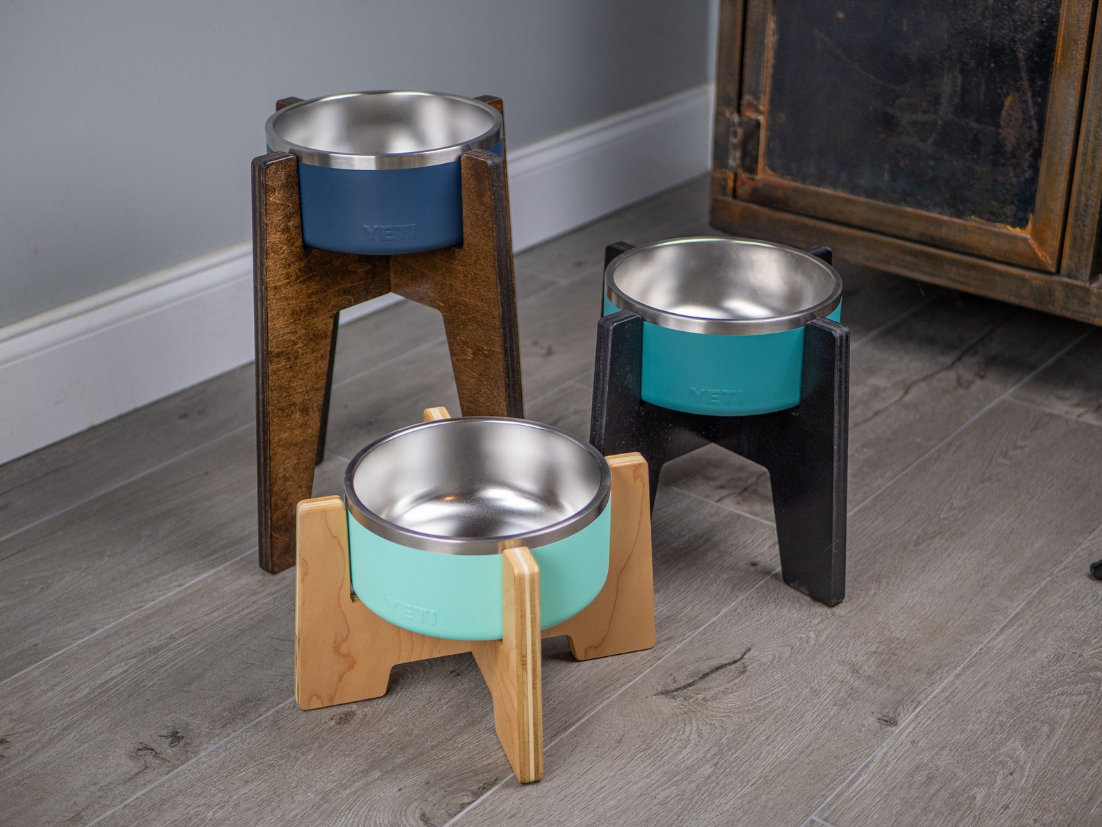 Yeti Raised Dog Bowl Stand Elevated Pet Bowl Feeder Etsy