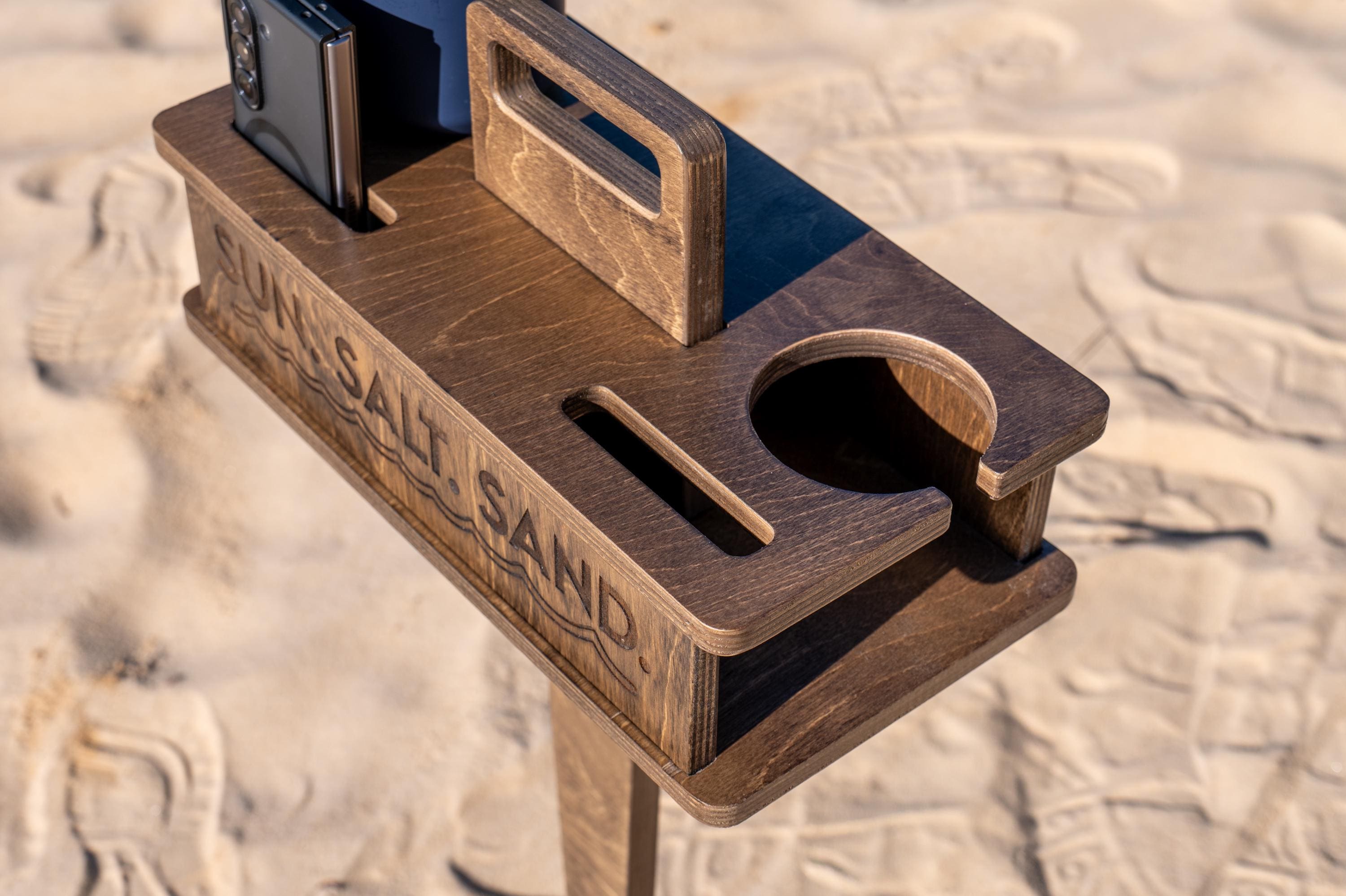 Personalized Portable Fishing Beer Table || Camping Gift || Angler Accessories || Outdoor Gift for Men || Happy Camper Gift || FREE SHIPPING