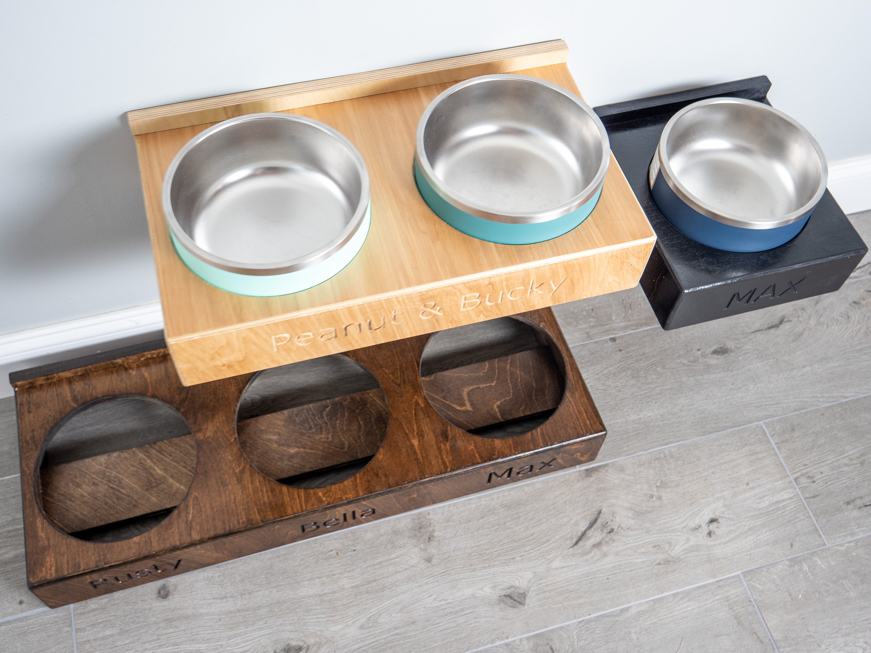 Yeti Wall Mounted Raised Dog Bowl Stand Elevated Floating Etsy
