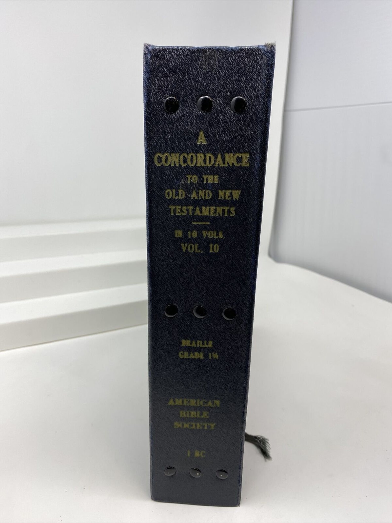 1933 Braille Bible Concordance to the New & Old Testaments Vol Etsy