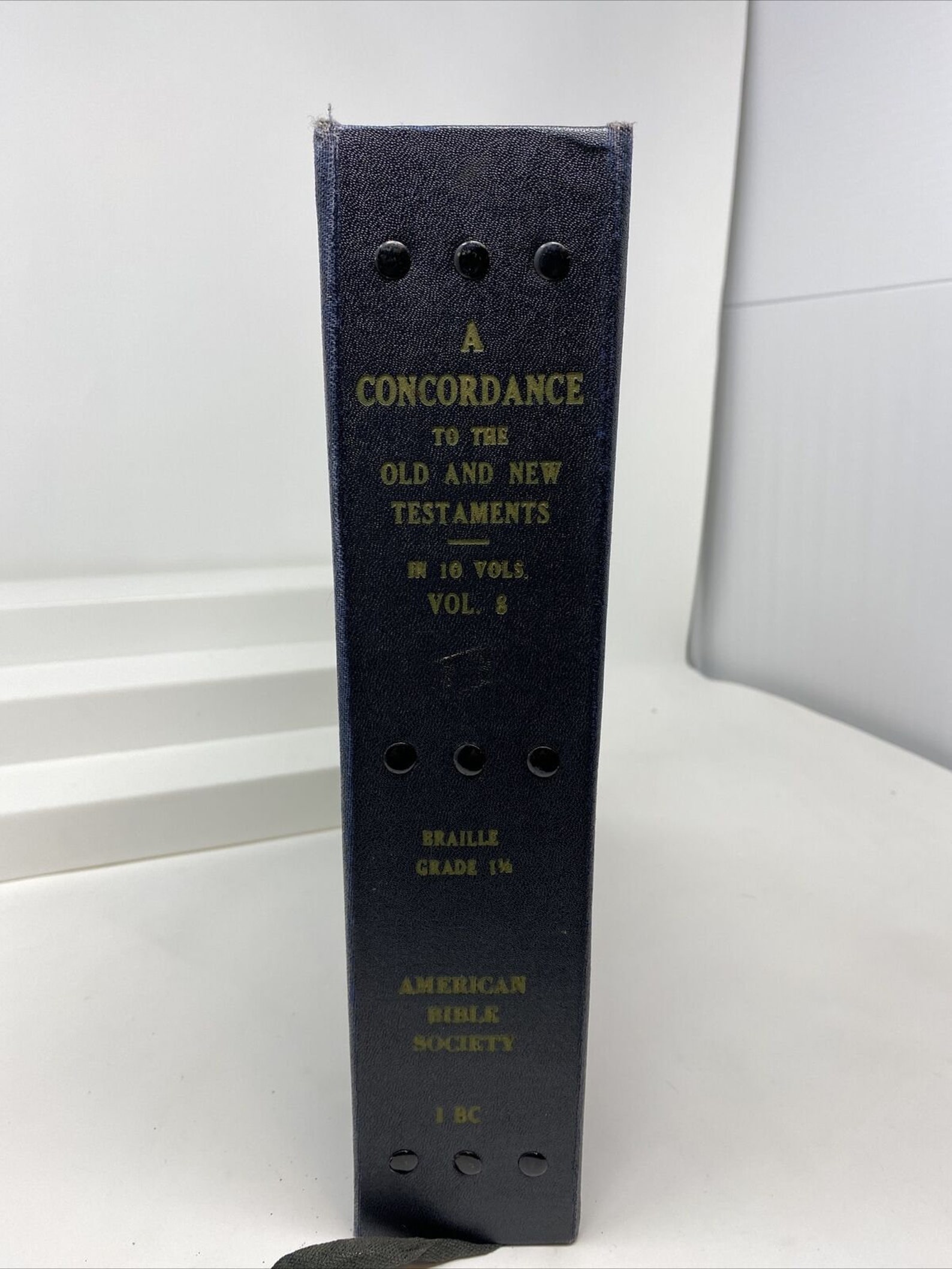 1933 Braille Bible Concordance to the New & Old Testaments Vol Etsy