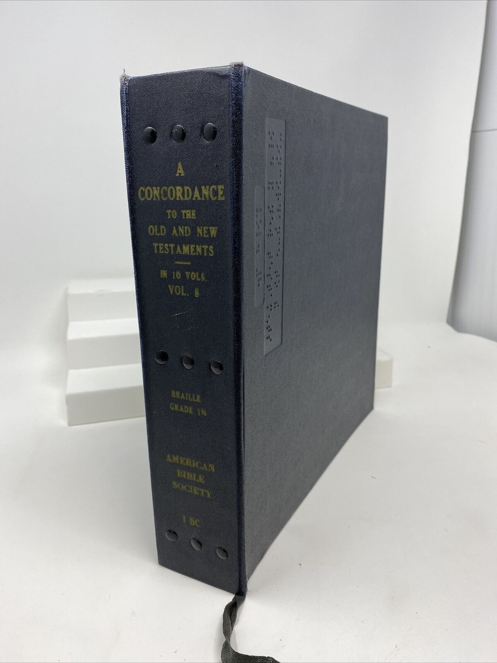 1933 Braille Bible Concordance to the New & Old Testaments Vol Etsy