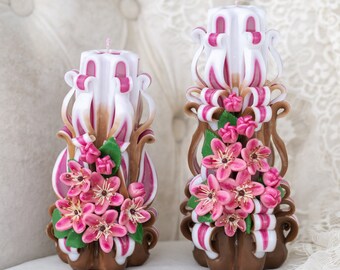 Hand Carved Candles Etsy