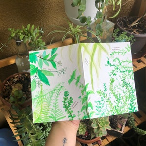 Carte aquarelle Plant Lady