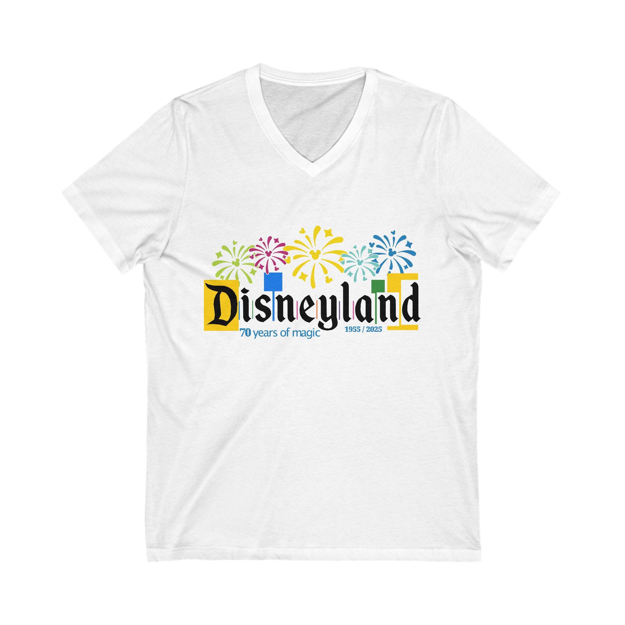 ディズニーランド70周年記念花火Tシャツ、テーマパークファン向けユニ