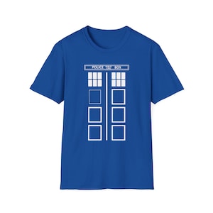 Dr Who Tardis Unisex Softstyle T-Shirt, The Doctor Tee, Sci-Fi Shirt, Geek Gift, TV Show Merch