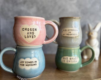 Scripture Inspired Mugs - Quiet Time Coffee - Christian Mugs