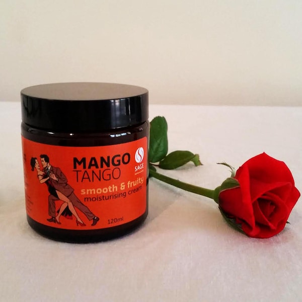 Mango Tango Smooth & Fruity Moisturising Cream, mango butter, organic calendula oil, body cream, hydrating, dry skin 120ml