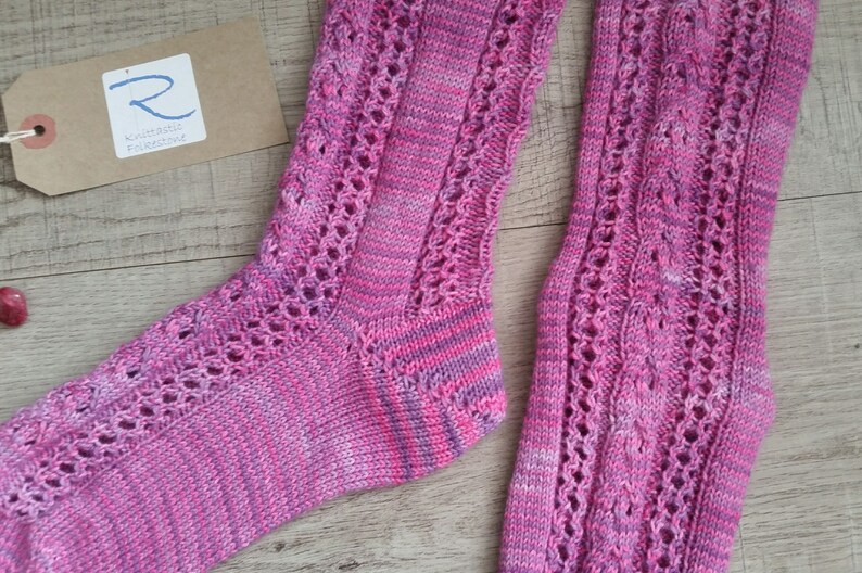 Aspects of Spirit sock pattern, knitting pattern, knitted sock pattern, pdf sock knitting pattern image 3