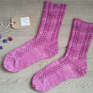 Aspects of Spirit sock pattern, knitting pattern, knitted sock pattern, pdf sock knitting pattern image 1