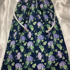 Bolsa para zapatos (1x) Patrón Hydrangea azul marino de Cristine