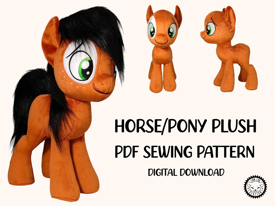 Horse Pony Sewing Pattern: 17in DIY Plush Toy (PDF Pattern) - Etsy