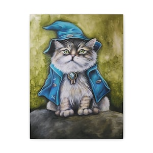 Wizard Cat -  Original drawing/painting by Lia Lane (Prescott)