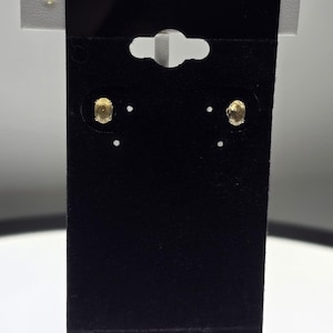 Orecchini ovali in topazio giallo da 6 mm x 4 mm in argento sterling, orecchini con pietre preziose naturali, orecchini con pietra portafortuna di novembre, orecchini con topazio giallo