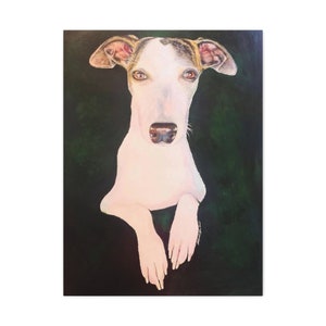 Not for Sale*** For reference only - Whippet Dog - Stretched Canvas -  Original painting by Lia Lane (Prescott) - Varying Sizes!