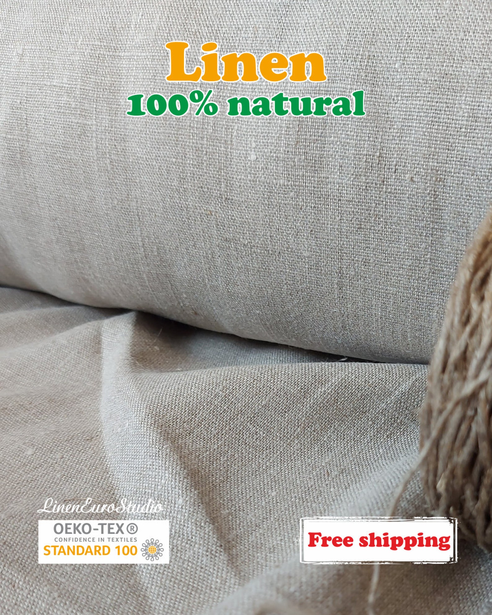 Natural linen fabric undyed linen fabric softened linen for Etsy
