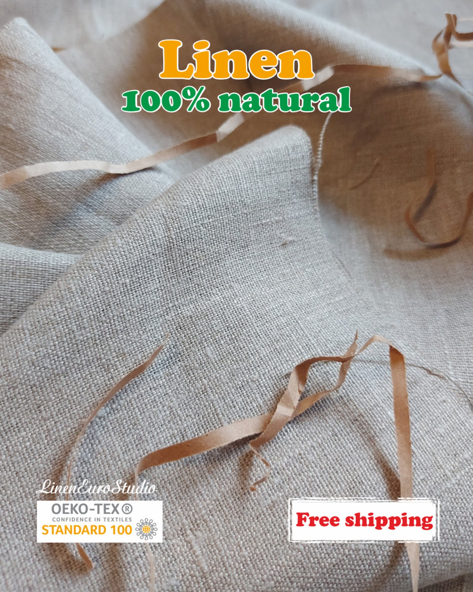 Natural linen fabric undyed linen fabric softened linen for Etsy