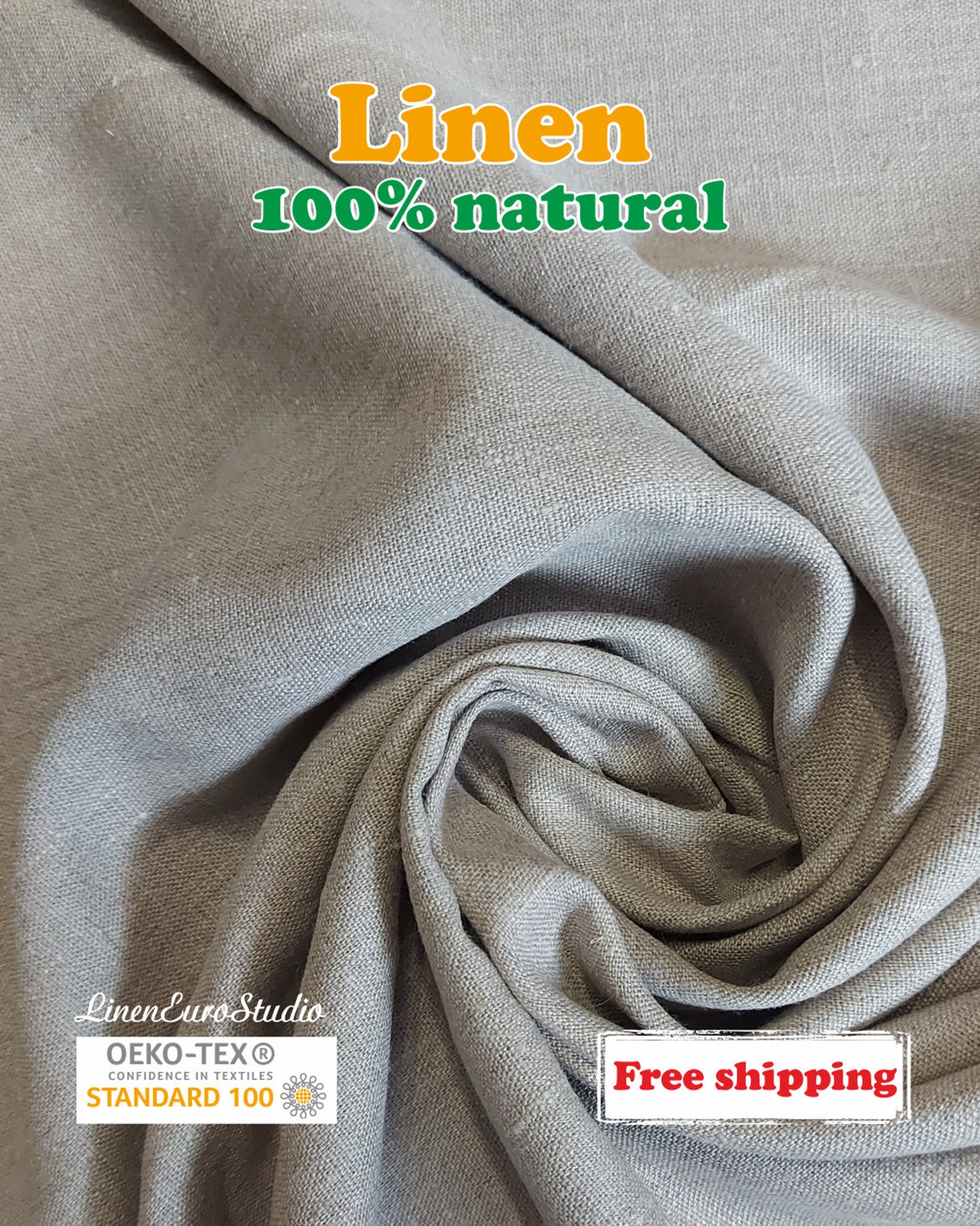 Natural linen fabric undyed linen fabric softened linen for Etsy