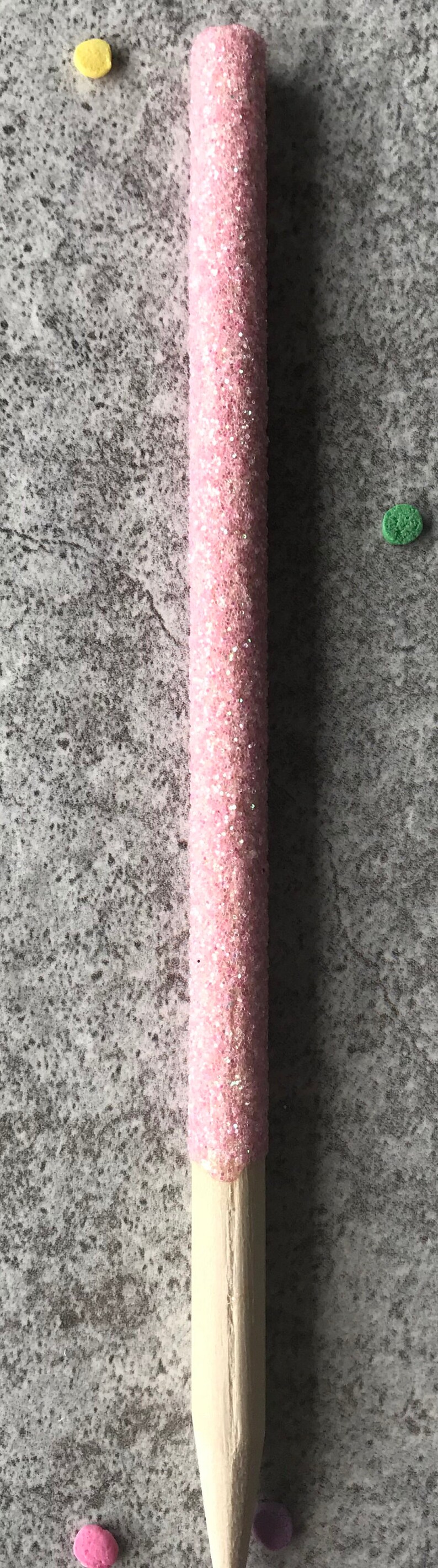and tea party party birthday glitter 12 Real pink glitter candy apple sticks dessert bar baby shower