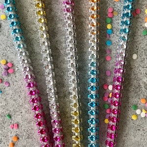 13 cake pop, candy apple unicorn tie dye bling sticks, multicolored,diamond mesh, glitter