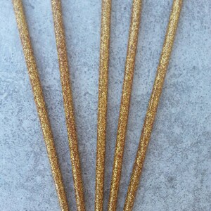 12 Real bright gold glitter cake pop bling sticks, food safe treat sticks, lollipop, lollipop sticks, tea parties, weddings, dessert tables, image 5