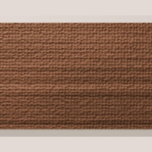 May include: A rectangular wooden panel featuring a rich, medium-brown tone and a consistent, hand-hammered texture across its entire surface. The wood grain is visible beneath the repetitive, small, circular indentations that create a uniform pattern.