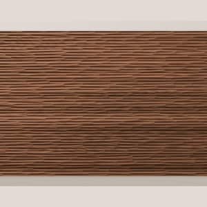 May include: A rectangular wooden panel featuring a horizontal, textured surface with carved, undulating lines. The wood displays a rich, medium-brown tone with natural grain variations, creating a rhythmic, layered pattern across the entire piece.