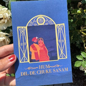 Bollywood Cartão Comemorativo | Hum Dil De Chuke Sanam Bollywood 90s Cartão Comemorativo | casais amam cartões de Desi | Filme Indiano Salman Khan | Receitas apoiam órfãos