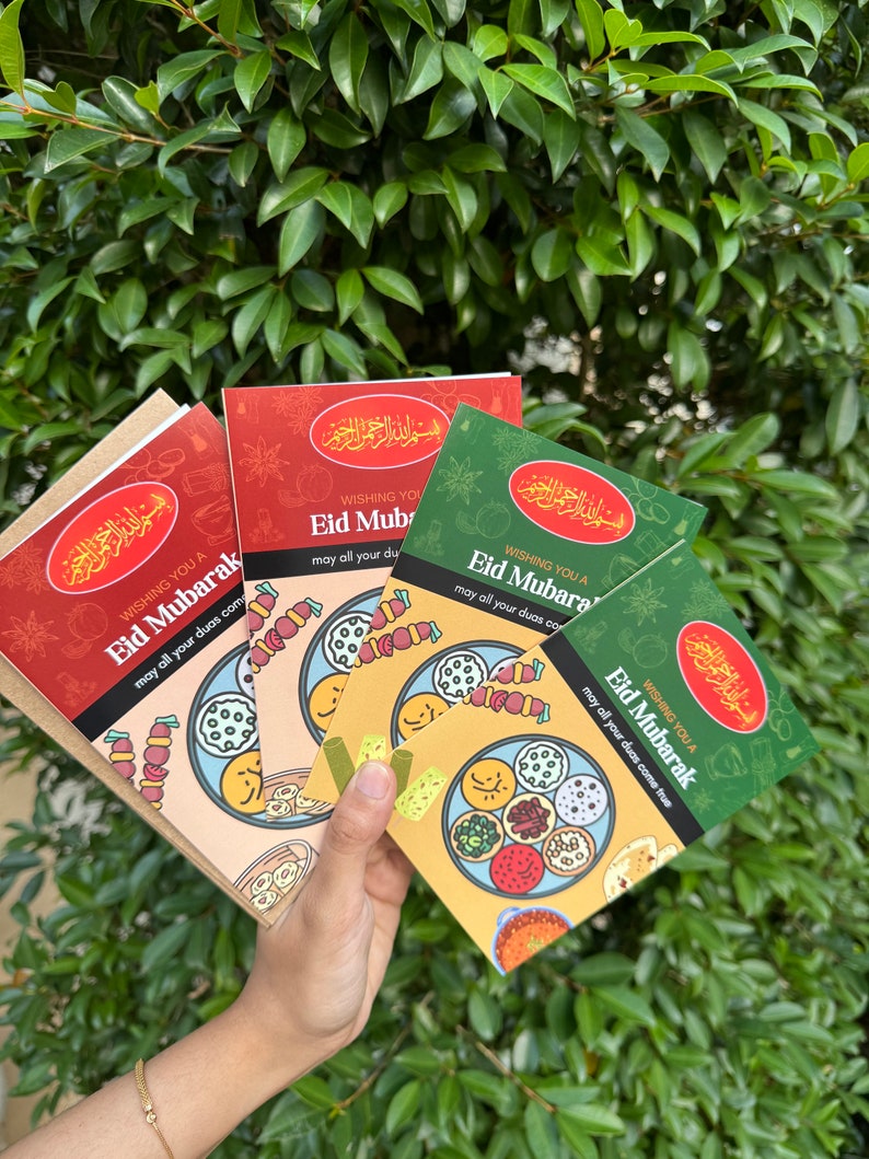 Eid Mubarak Card Set – Shan Masala & Royal Design, 3-Pack | South Asian Islamic Greeting Cards image 6