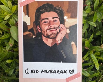 Zayn Malik Eid Mubarak Greeting Card – Pakistani Muslim Islamic Holiday Card
