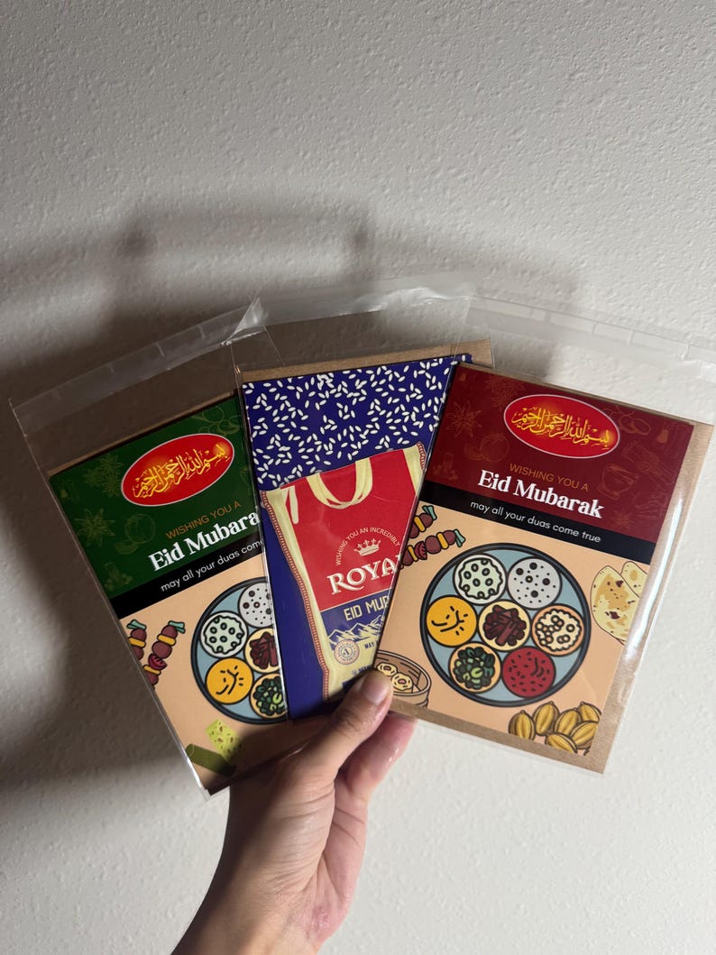 Eid Mubarak Card Set – Shan Masala & Royal Design, 3-Pack | South Asian Islamic Greeting Cards image 4