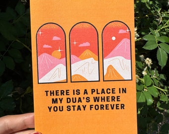 There Is a Place in My Duas for You | Islamic Greeting Card | Heartfelt Muslim Prayer Card