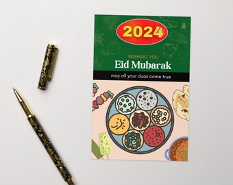 Eid Mubarak Shan Masala Card | Cute Quirky Unique Ramadan Kareem Cards | Islamic Muslim Holiday Ramzan Mubarak | 100% Proceeds Help Orphans