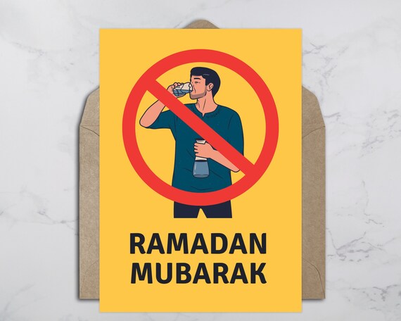 Funny Printable Happy Ramadan Mubarak Greeting Cards quirky - Etsy Funny Printable Happy Ramadan Mubarak Greeting Cards quirky - Etsy