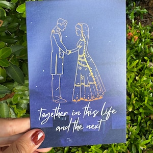 Cute Love Card | Together in this Life and the Next | Nikkah Shaadi Mubarak | Dulha Dulhan Couple |  100% Proceeds Help Orphans