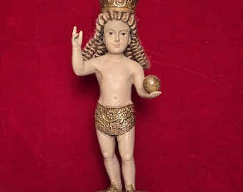 Resin Bambino Gesu Holding an Orb