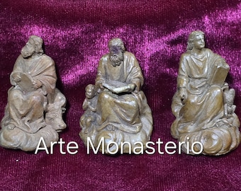 Extremely RARE Miniature Wooden Images of Biblical Evangelists