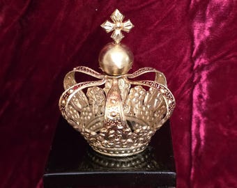 Gold Plated Crown for Religious Images or Santos