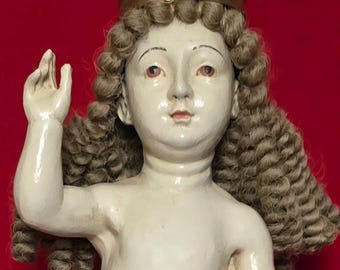 Faux Antique Italian Infant Jesus Santos