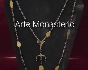 Antique Servite Rosary with Wood Beads