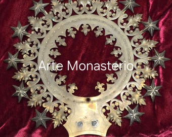 Spanish Brass Aureole for Blessed Virgin Mary Santos