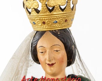 Antique Wooden Flemish Statue of a Smiling Madonna and Child