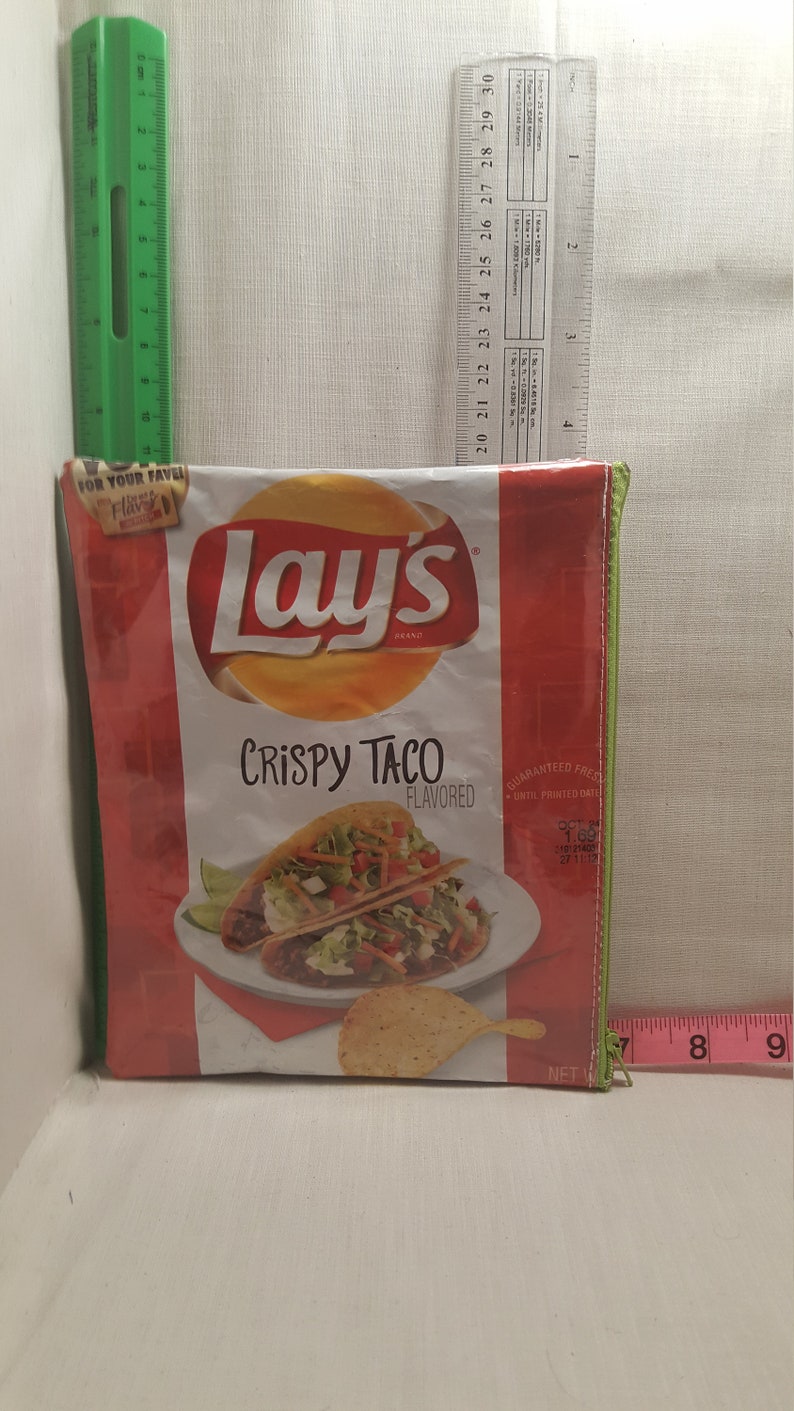 crispy taco upcycled zipper bag